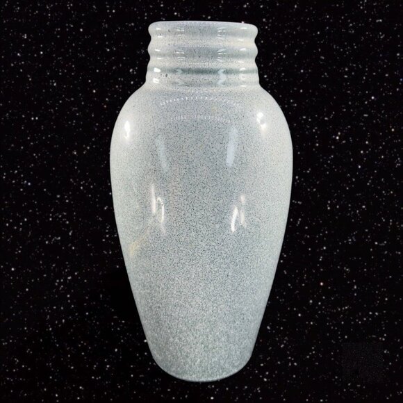 MCM HARRIS POTTERIES CHICAGO IL HUNTER GREEN GLAZE CERAMIC POTTERY TALL VASE VTG - Picture 1 of 12